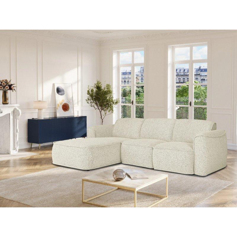 Bej Kırçıllı Kumaş Sol Köşe Koltuk - 260x180 cm - 155968