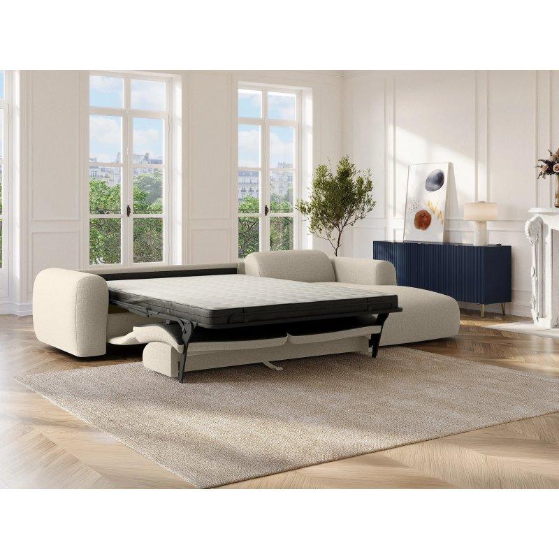 Bej Kırçıllı Kumaş Yataklı Sağ Köşe Koltuk - 299 cm - 156133