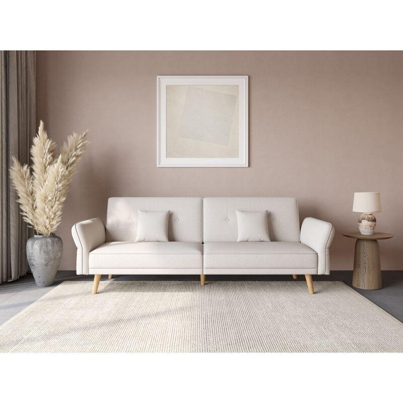 Bej Kumaş Yataklı 3 Kişilik Koltuk - 220 cm - 152792