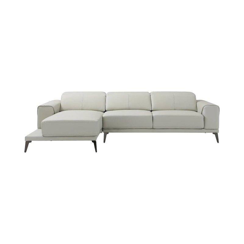 Bej Manda Derisi 3 Kademeli Başlıklı Sol Köşe Koltuk - 279x170 cm - 155782
