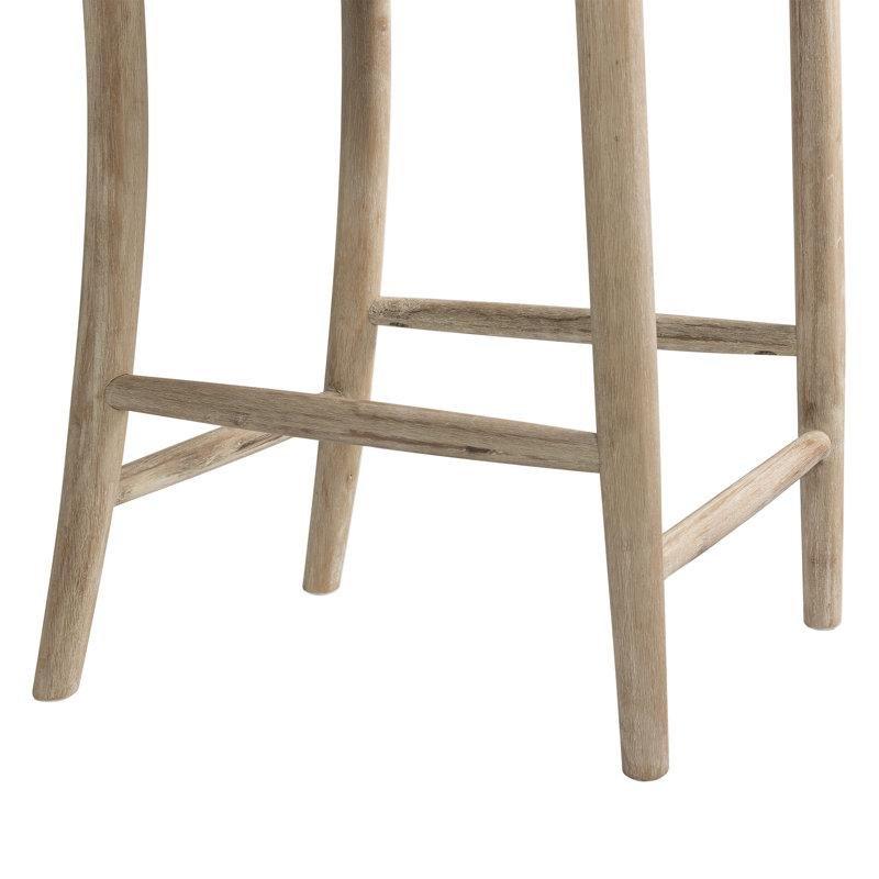 Bej Masif Ahşap Çapraz Sırtlı Bar Sandalyesi - 100 cm - 147858