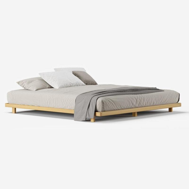 Bej Metal Japon Tarzı Alçak Platform Karyola - 213x203 cm - 142543