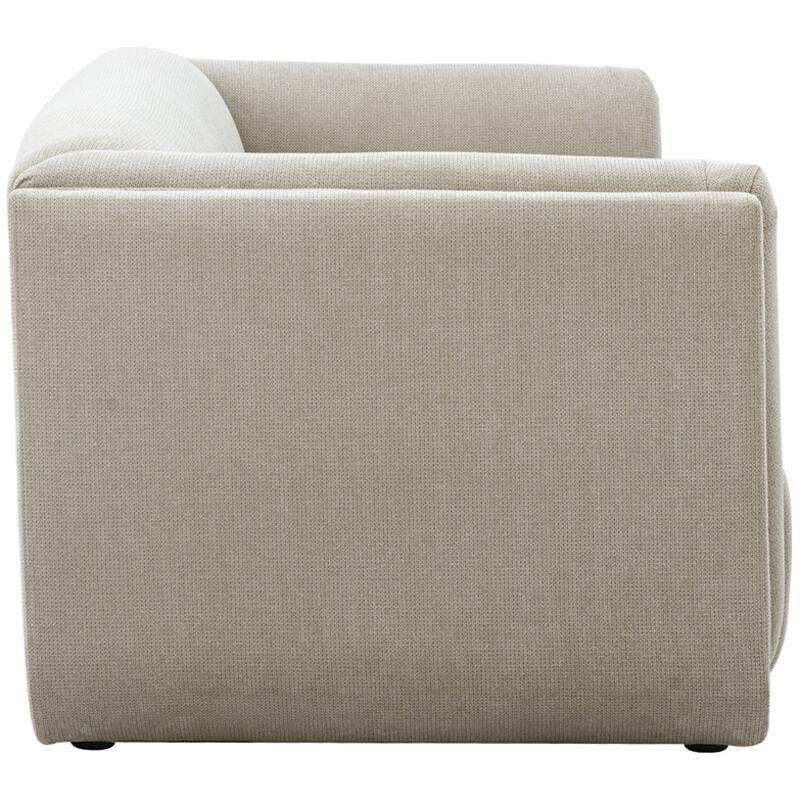 Bej Şönil Kumaş Üç Kişilik Modern Tasarım Koltuk - 196 cm - 153394