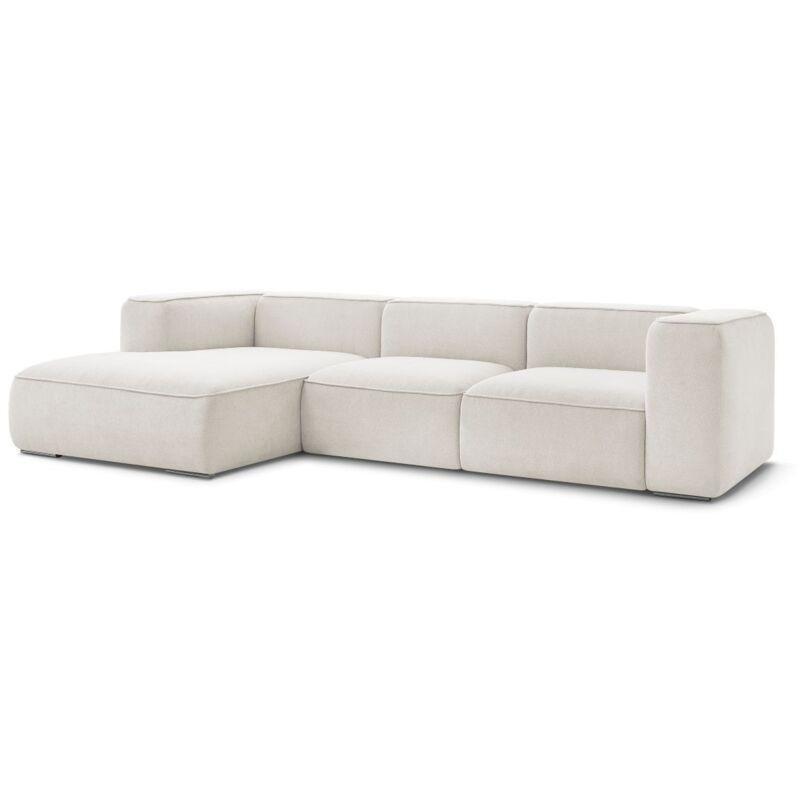 Beyaz 4 Kişilik Su İtici Dokulu Kumaş Sol Köşe Koltuk - 349x165 cm - 153245