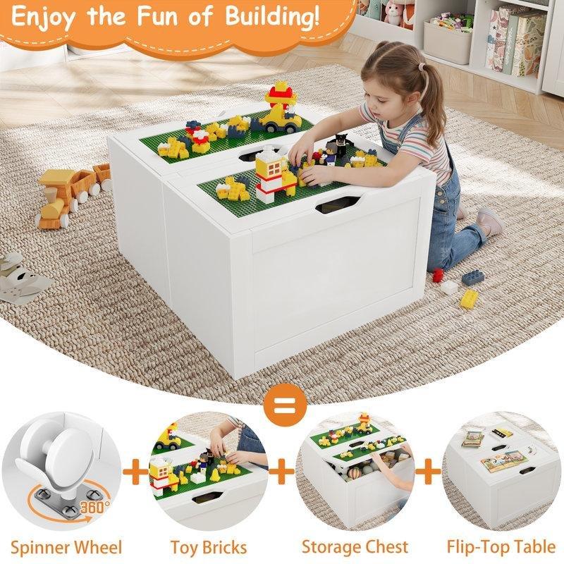 Beyaz Ahşap Minderli Kitaplıklı ve Çekmeceli Oyuncak Dolabı - 81 cm - 150036