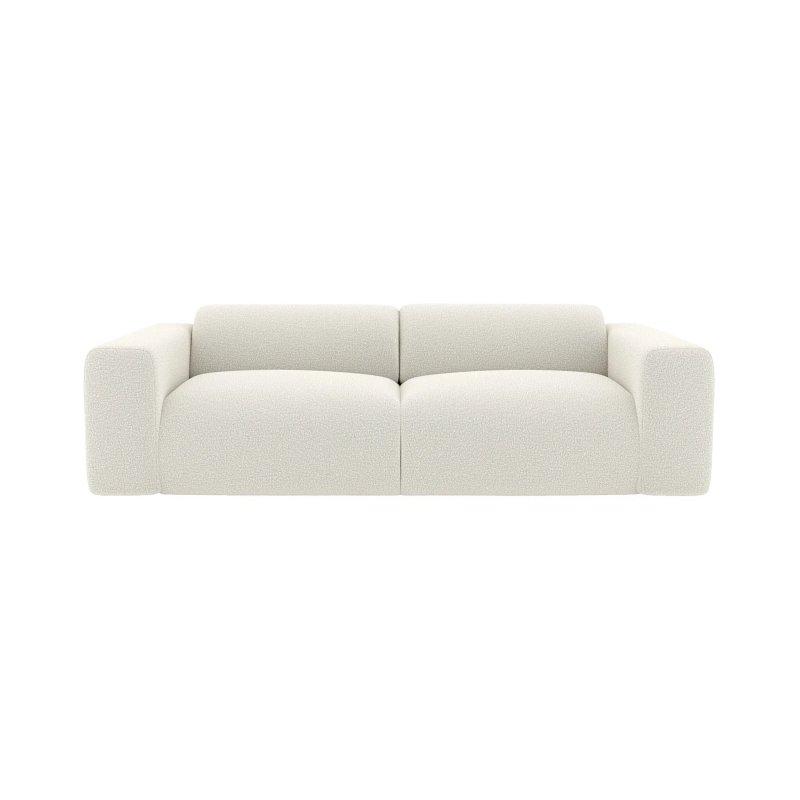 Beyaz Buklet Kumaş Koltuk - 205 cm - 155371