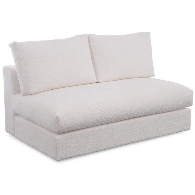 Beyaz Buklet Kumaş Modüler 2 Kişilik Koltuk - 148 cm - 152520