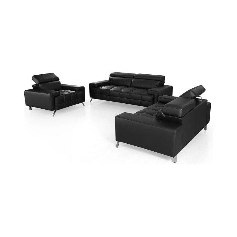 Beyaz Deri 2 Kişilik Jacob Koltuk - 174x100x77 cm - 155158