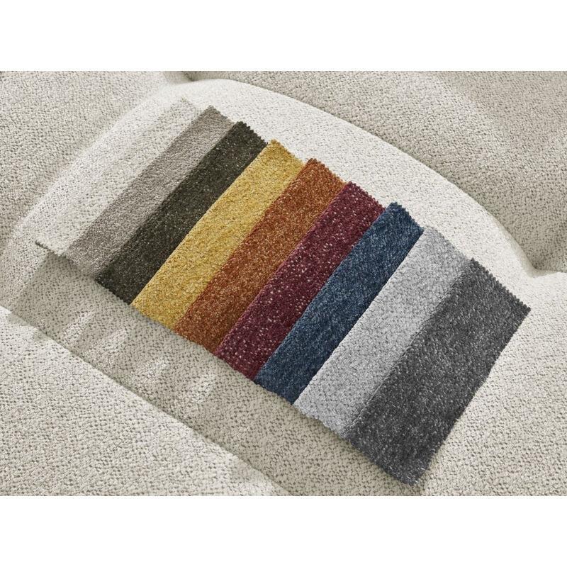 Beyaz Kırçıllı Kumaş Yataklı Sandıklı Puflu Köşe Koltuk - 258x150 cm - 151951