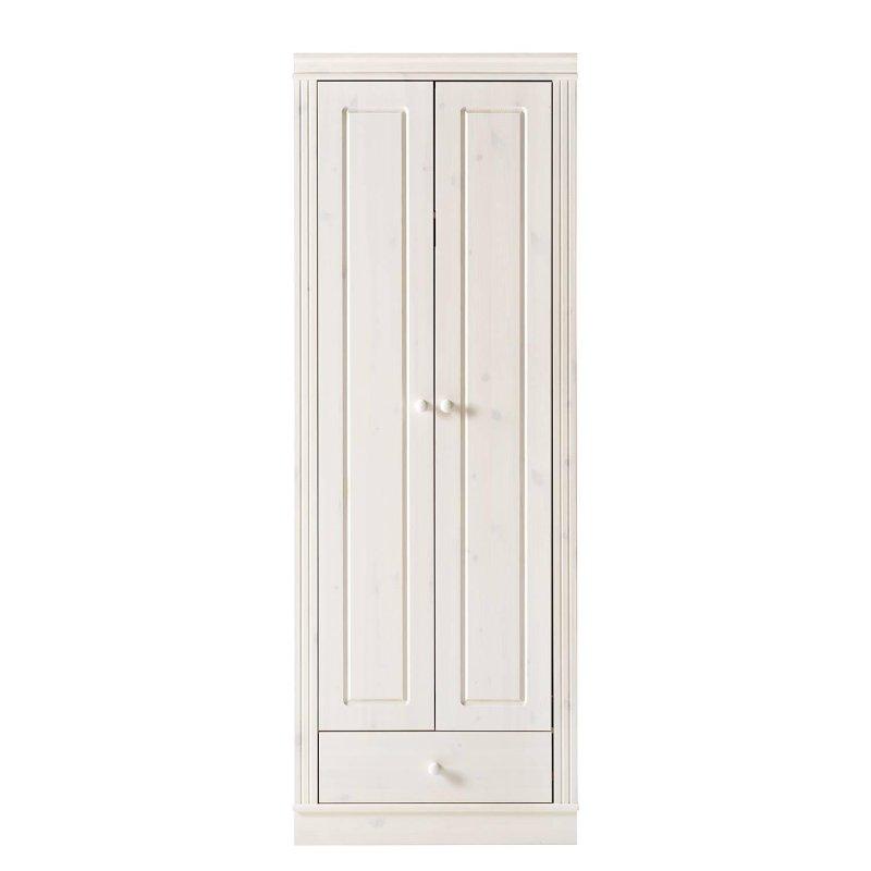 Beyaz Masif Ahşap 4 Parça Oturaklı Portmanto Vestiyer Seti - 215 cm - 158710