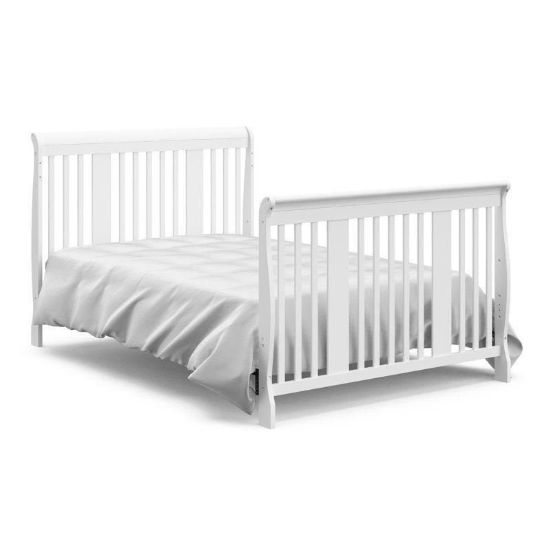 Beyaz Masif Ahşap 4ü 1 Arada Dönüşebilen Büyüyen Beşik - 138x84 cm - 161878