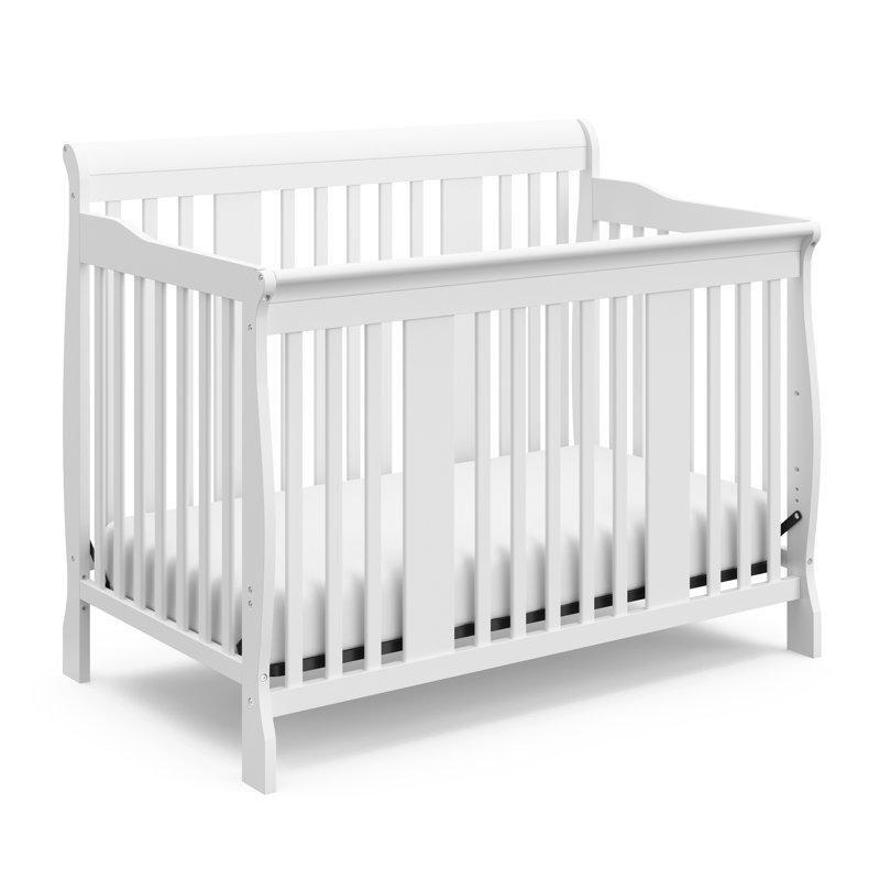 Beyaz Masif Ahşap 4ü 1 Arada Dönüşebilen Büyüyen Beşik - 138x84 cm - 161878