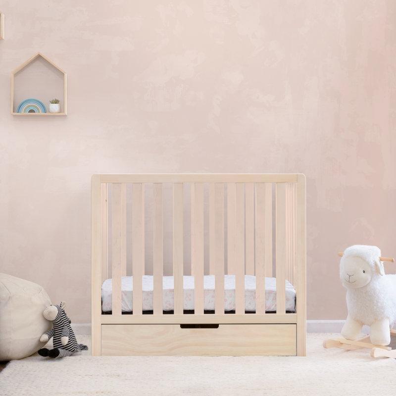 Beyaz Masif Çam Çekmeceli 4ü 1 Arada Mini Beşik - 97x61 cm - 162136