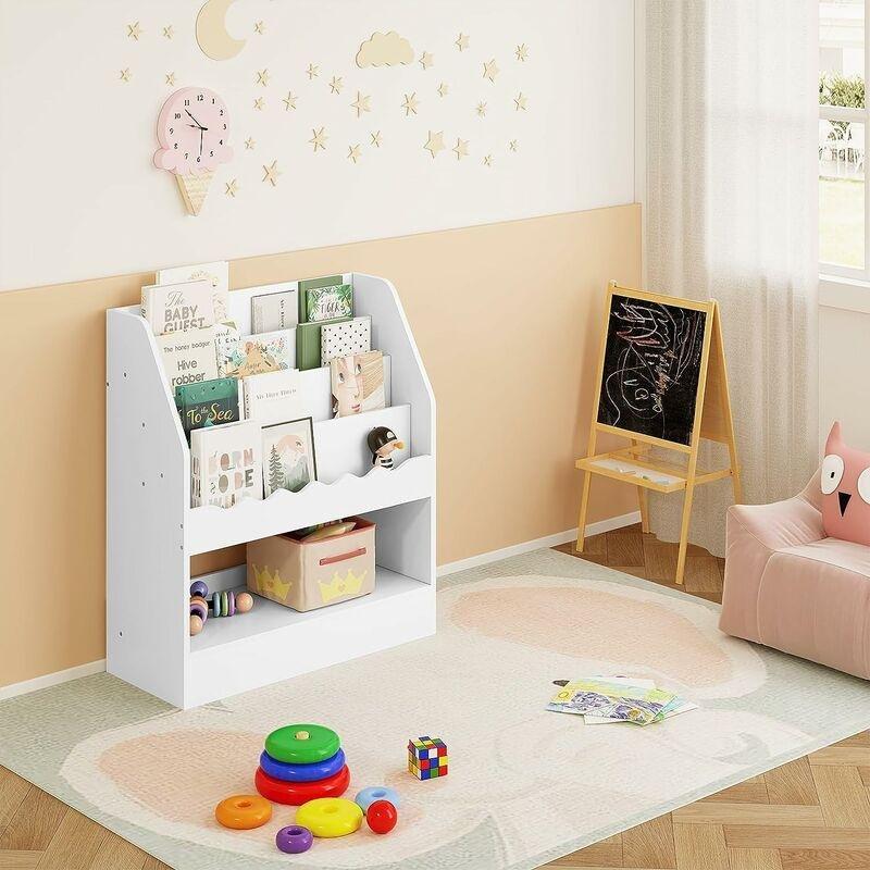 Beyaz MDF 5 Katlı Raflı Oyuncak Dolabı - 70x30x80 cm - 150777