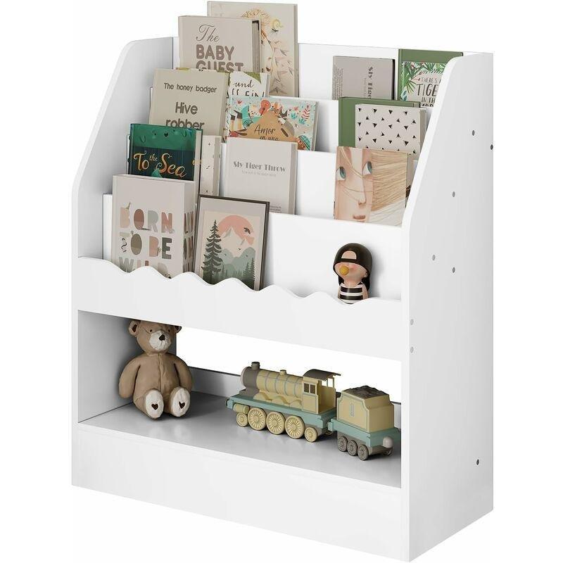 Beyaz MDF 5 Katlı Raflı Oyuncak Dolabı - 70x30x80 cm - 150777