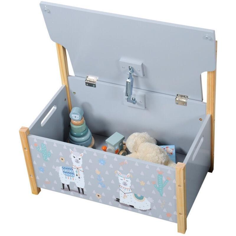Beyaz MDF Oturaklı Oyuncak Dolabı - 60x35x56 cm - 150780