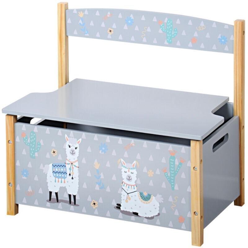 Beyaz MDF Oturaklı Oyuncak Dolabı - 60x35x56 cm - 150780