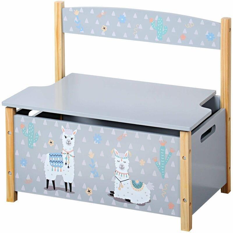 Beyaz MDF Oturaklı Oyuncak Dolabı - 60x35x56 cm - 150780