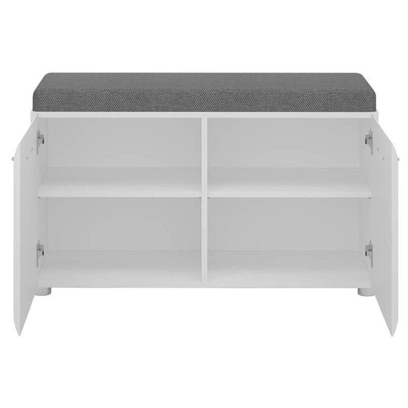 Beyaz MDF Oturaklı ve Askılı Portmanto Vestiyer Seti - 96 cm - 158590