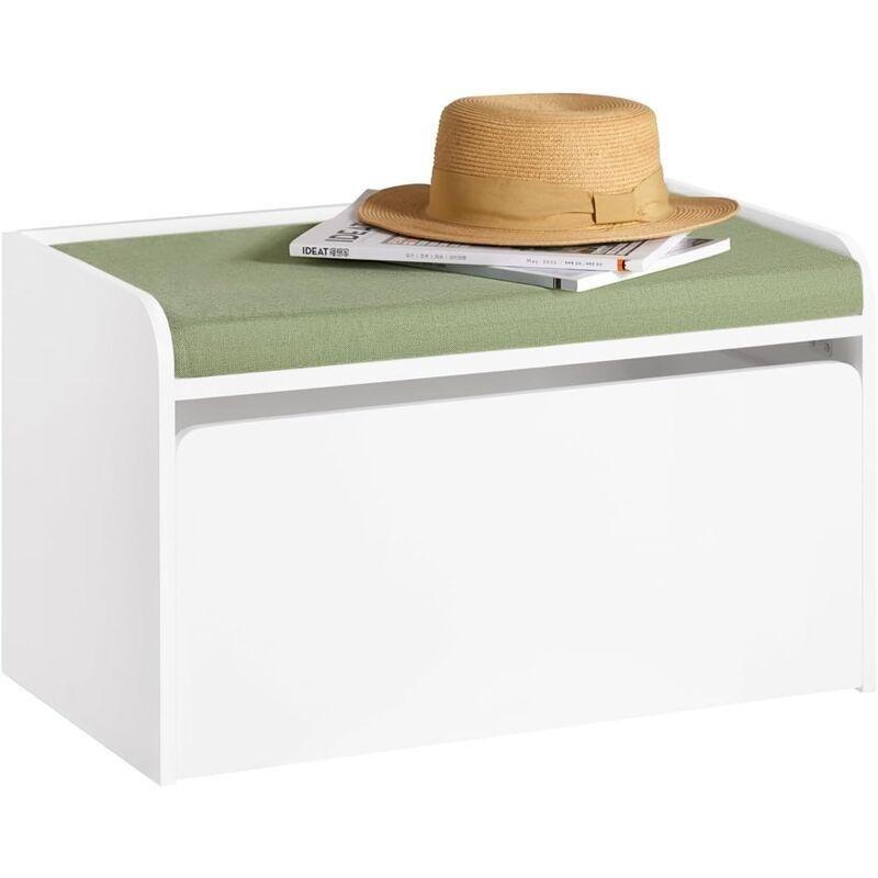 Beyaz MDF Tekerlekli Çekmeceli Oturaklı Oyuncak Dolabı - 60x34x45 cm - 150733