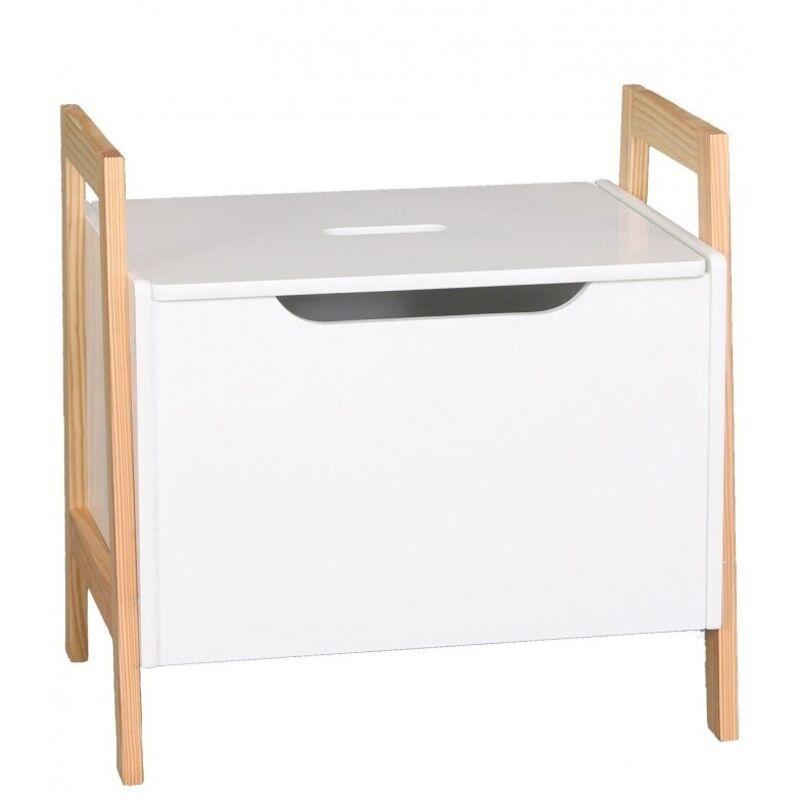 Beyaz MDF Yavaş Kapanır İstiflenebilir Oyuncak Dolabı - 49x38x46 cm - 150766