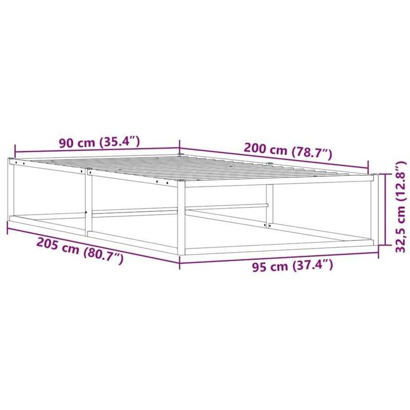 Beyaz Metal Baza - 90x200 cm - 143662