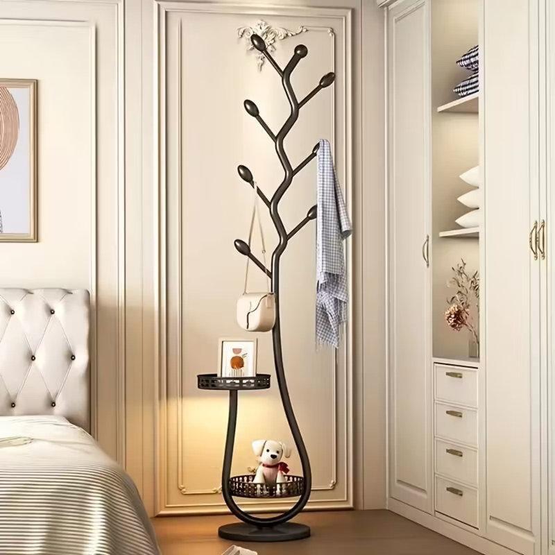 Beyaz Metal Raflı 8 Kancalı Ayaklı Portmanto - 168 cm - 161266