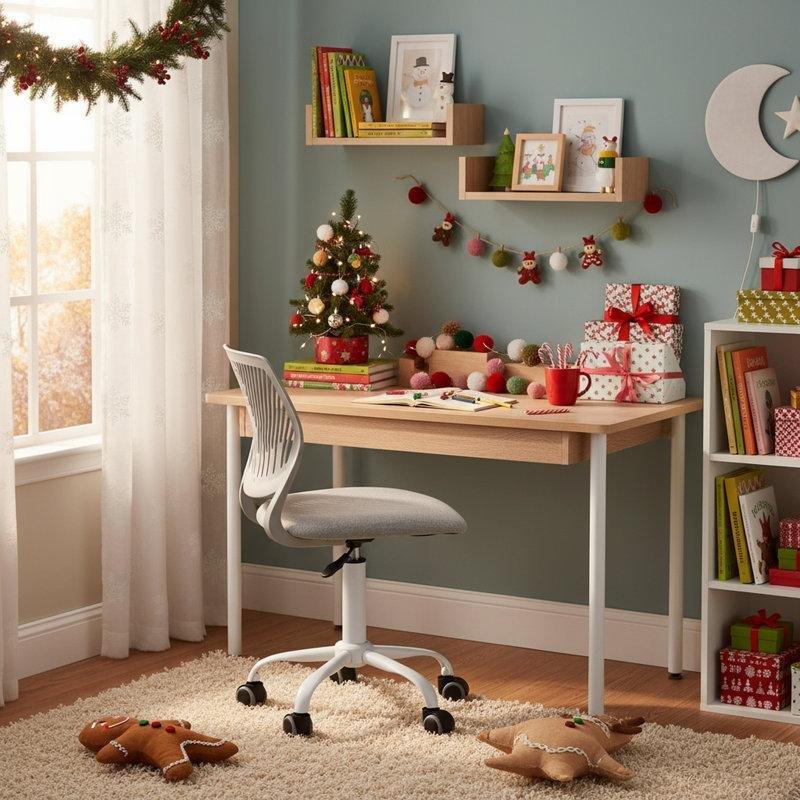 Beyaz Plastik Fileli Yüksekliği Ayarlanabilir Döner Tekerlekli Çocuk Sandalyesi - 146658