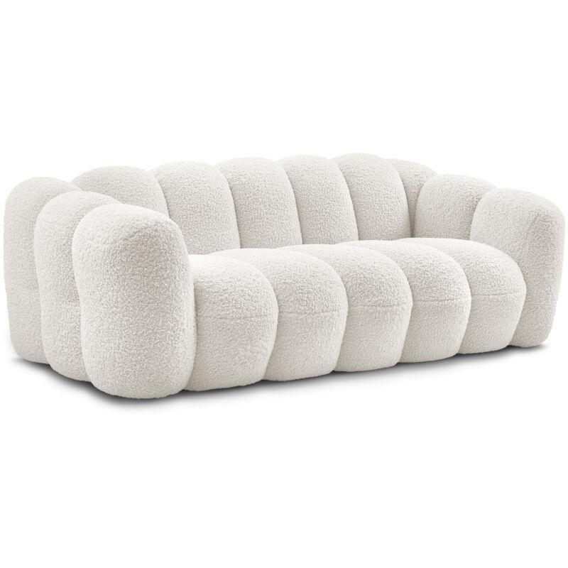Beyaz Polyester Kumaş 3 Kişilik Koltuk - 232 cm - 153580