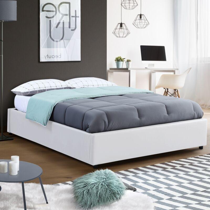 Beyaz PVC Sandıklı Amortisörlü Baza - 140x190 cm - 143990