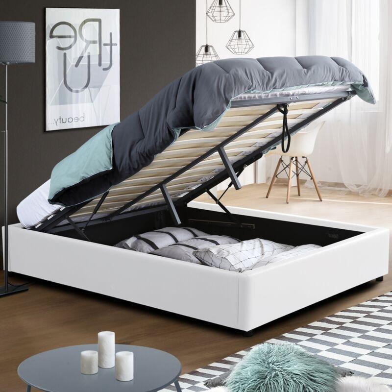 Beyaz PVC Sandıklı Amortisörlü Baza - 140x190 cm - 143990