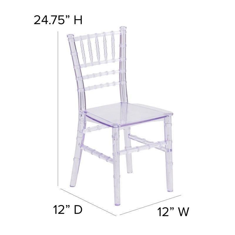 Beyaz Reçine İstiflenebilir 10'lu Set Chiavari Çocuk Sandalyesi - 146913