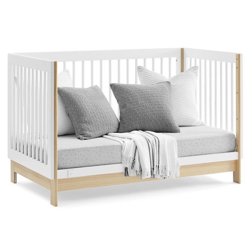 Beyaz ve Doğal Renk Yeni Zelanda Çamı 4ü 1 Arada Büyüyen Beşik - 138x79 cm - 162148