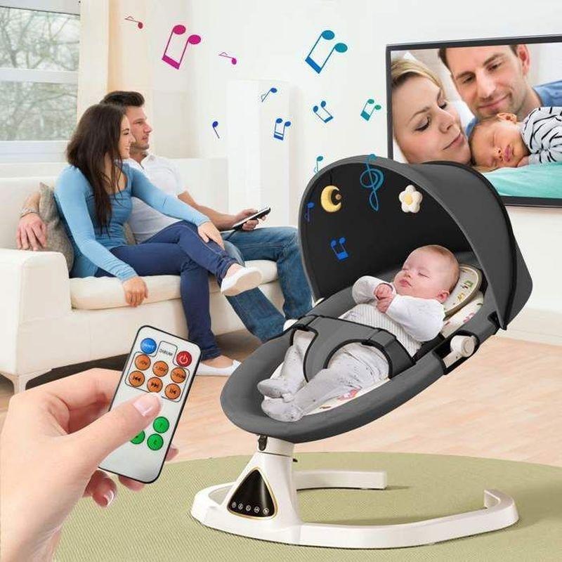 Bluetoothlu Uzaktan Kumandalı 5 Kademeli Sallanır Ana Kucağı Beşik - 162475