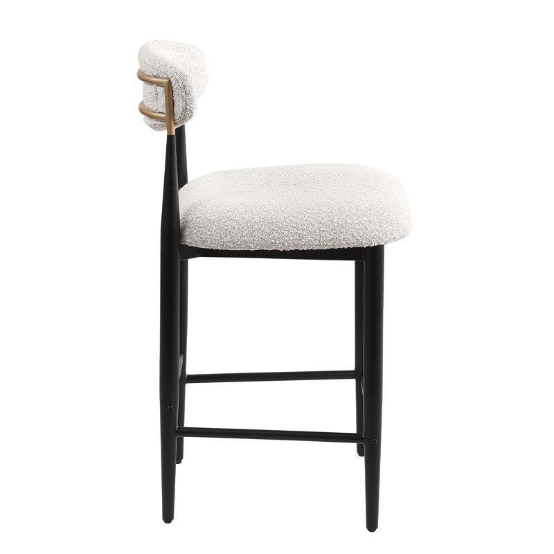 Bükle Kumaş Döşemeli Metal Gold Sırtlıklı 4lü Set Bar Sandalyesi - 66 cm - 147903