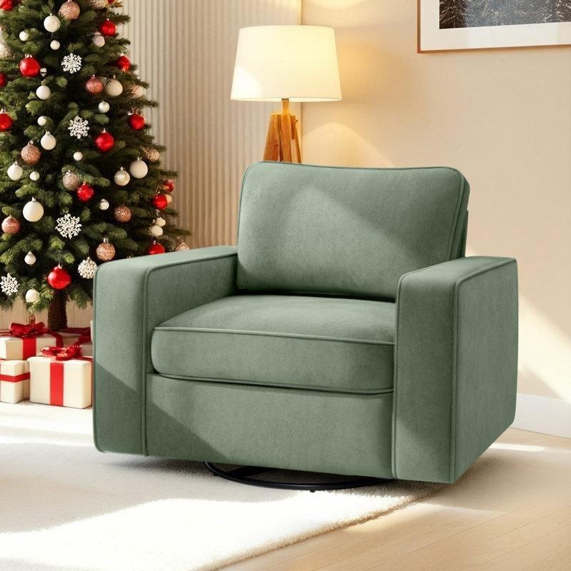 Bukle Kumaş Metal Ayaklı 360 Derece Dönen Berjer Koltuk - 92 cm - 156685