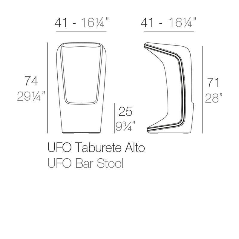 Buz Rengi Sırtlıksız Ayak Dayamalı Plastik Bar Sandalyesi - 72 cm - 148440