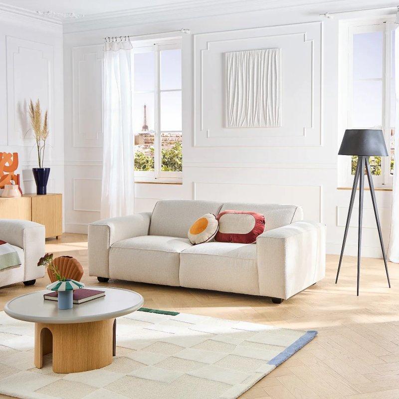 Çam Yeşili Bukle Kumaş Üçlü Koltuk - 213 cm - 154674