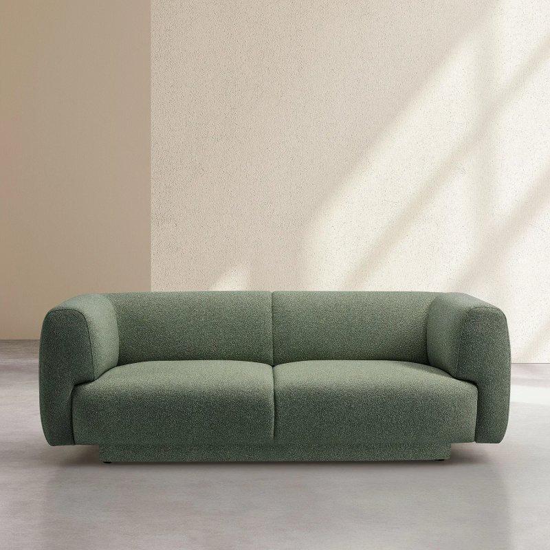 Çam Yeşili Dokulu Kumaş İki Kişilik Koltuk - 208 cm - 154862