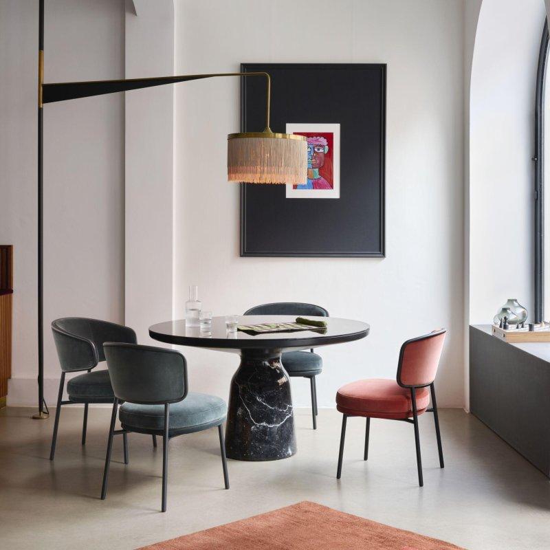 Çelik İskeletli Kumaş Döşemeli Kolçaklı Sandalye - 147594