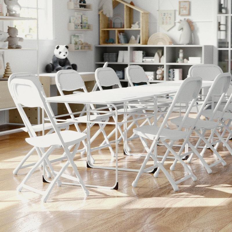 Çelik İskeletli Plastik Katlanır 10lu Çocuk Sandalyesi - 146706