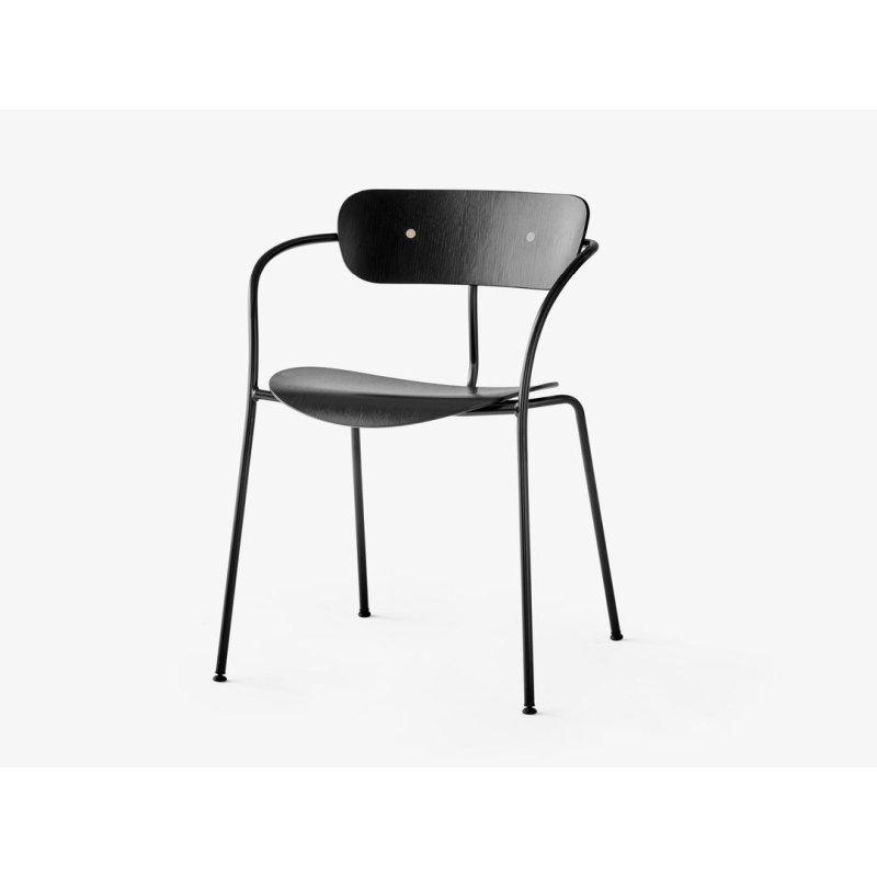 Çelik ve Ahşap Kaplama Kolçaklı İstiflenebilir Sandalye - 147675