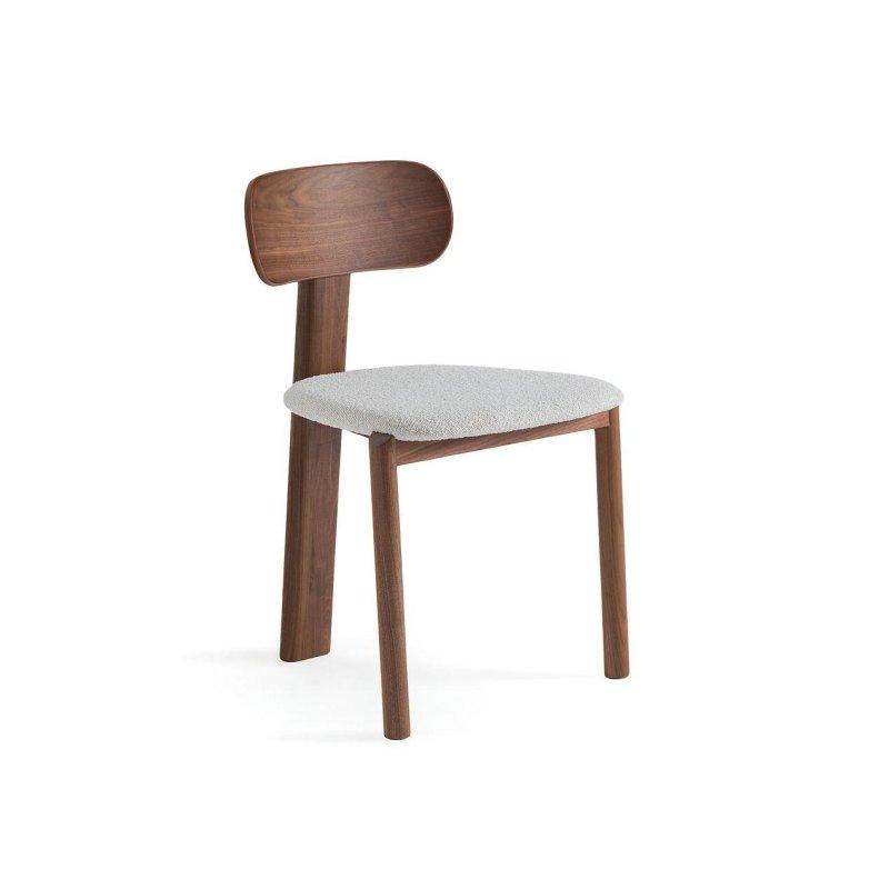 Ceviz Ahşap Kumaş Döşemeli 3 Ayaklı Sandalye - 147429