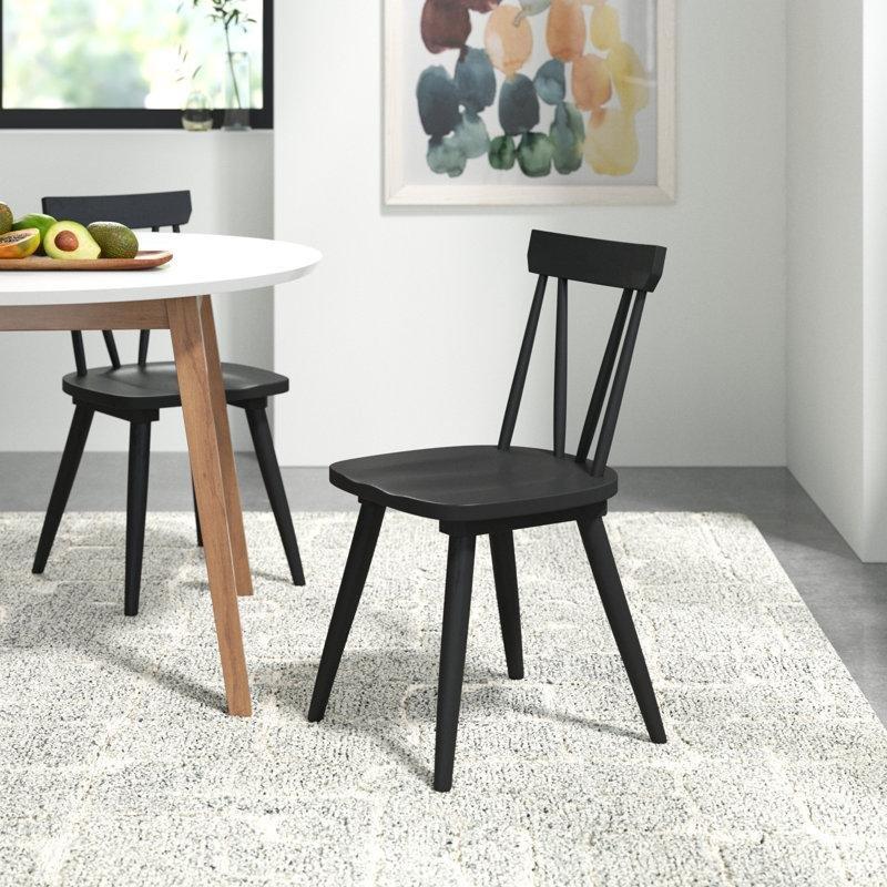 Ceviz Masif Ahşap İğ Sırtlı İskandinav Bohem Sandalye 2li Set - 145575