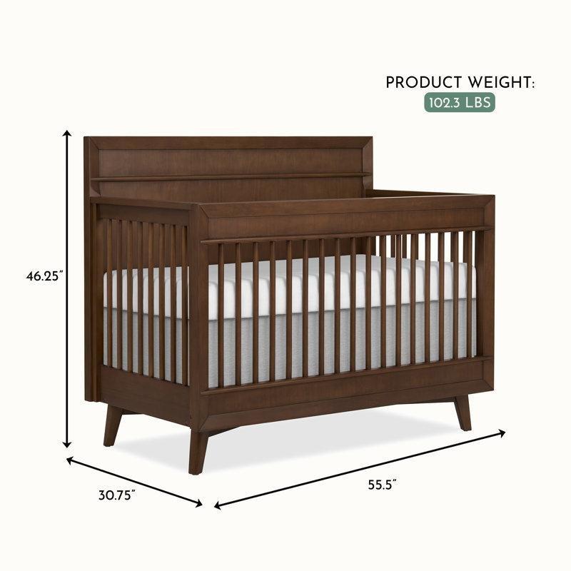 Ceviz Masif Kavak Ağacı 5i 1 Arada Büyüyen Beşik - 141x78 cm - 161851