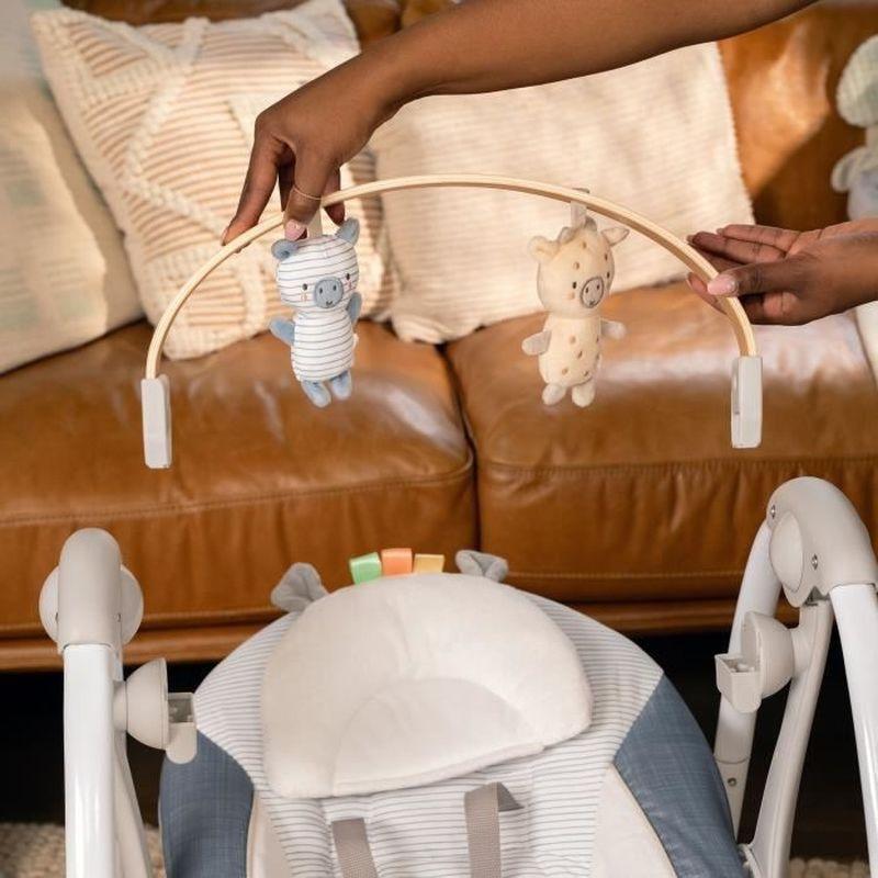 Chambray Katlanabilir Elektrikli 5 Hızlı Ahşap Oyuncaklı Ana Kucağı Beşik - 162298