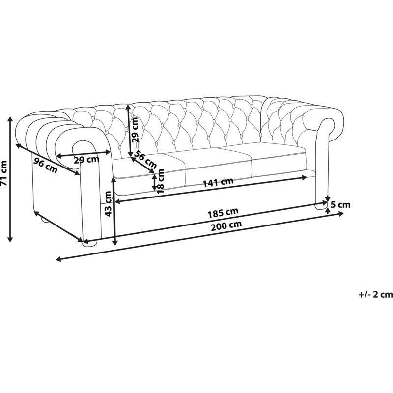 Çok Renkli Patchwork Kumaş Kapitone Sırtlı Chesterfield 3 Kişilik Koltuk - 200 cm - 152672