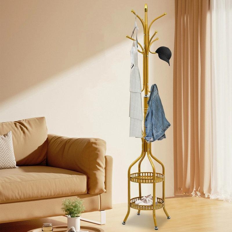 Demir Raflı 12 Kancalı Ayaklı Portmanto - 185x31x31 cm - 161302