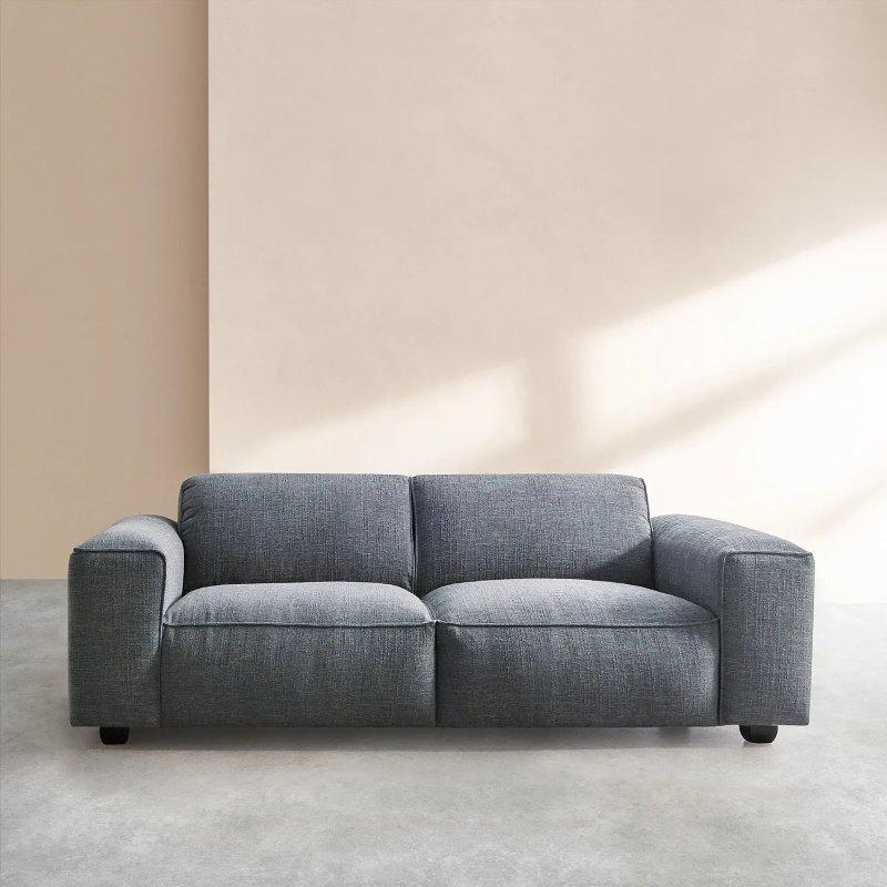 Denim Mavisi Bukle Kumaş 3 Kişilik Koltuk - 154739