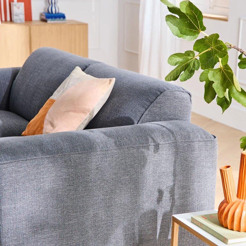 Denim Mavisi Bukle Kumaş 3 Kişilik Koltuk - 154739